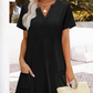 🔥50 % Rabatt – nur für kurze Zeit!👗Neu eingetroffen❣️Lässiges, locker sitzendes Kurzarmkleid für Damen
