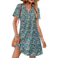 🔥50 % Rabatt – nur für kurze Zeit!👗Neu eingetroffen❣️Lässiges, locker sitzendes Kurzarmkleid für Damen