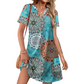 🔥50 % Rabatt – nur für kurze Zeit!👗Neu eingetroffen❣️Lässiges, locker sitzendes Kurzarmkleid für Damen