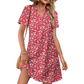 🔥50 % Rabatt – nur für kurze Zeit!👗Neu eingetroffen❣️Lässiges, locker sitzendes Kurzarmkleid für Damen