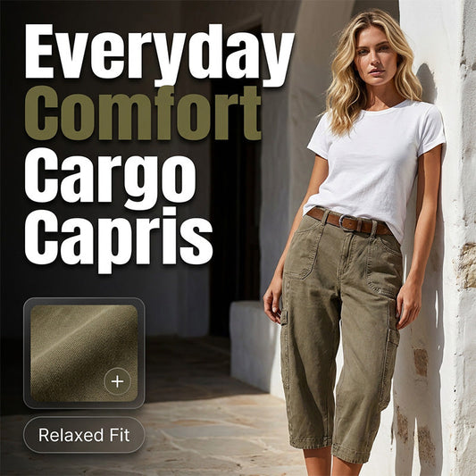 🔥 50% RABATT! 👖Lässige Cargo-Caprihosen für Damen – bequeme 3/4-Hosen mit vielen Taschen, perfekt für Alltag, Reisen & Sommer ☀️
