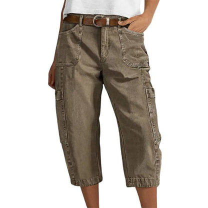 🔥 50% RABATT! 👖Lässige Cargo-Caprihosen für Damen – bequeme 3/4-Hosen mit vielen Taschen, perfekt für Alltag, Reisen & Sommer ☀️