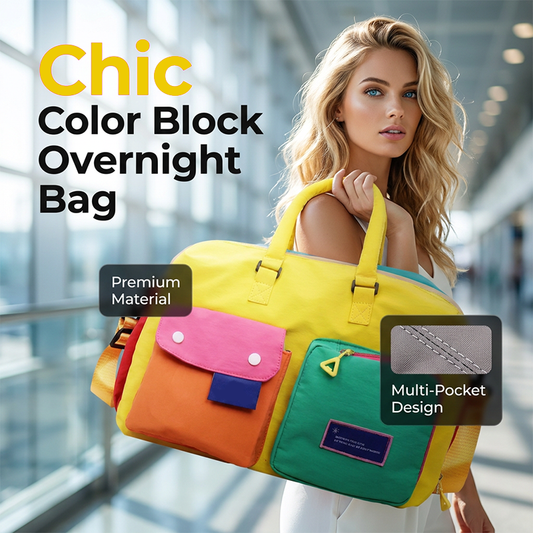 📢📢50%Rabatt!!🥳💞50K+VERKAUFT!⚡🏆Lässige Reisetasche mit Farbblock-Design