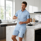 🎁50% RABATT!👕Bequemes 2-in-1-Set für Herren – Kurzarm-Oberteil mit passender Shorts – atmungsaktiv, leicht und vielseitig für jeden Sommeranlass☀️🩳