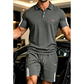 🎁50% RABATT!👕Bequemes 2-in-1-Set für Herren – Kurzarm-Oberteil mit passender Shorts – atmungsaktiv, leicht und vielseitig für jeden Sommeranlass☀️🩳