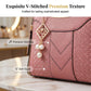 🔥NUR FÜR KURZE ZEIT: 50 % RABATT! 👜 Damen-Handtasche mit V-Naht – goldene Beschläge, mehrere Fächer, Tragegriff 🌸