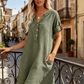 🔥50% Rabatt für begrenzte Zeit👗Lässiges Tunika-Kleid für Damen mit V-Ausschnitt und Taschen