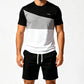💥50% RABATT!👕Herren 2-Teiler Freizeit-Set | Colorblock T-Shirt & Shorts für Alltag & Sport 🌿