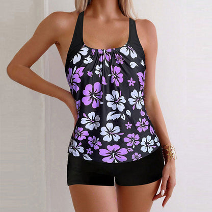 👙50% RABATT!🌊Zweiteiliges Damen-Tankini-Set mit Print – Figurumschmeichelnd & schnell trocknend – Perfekt für Strand, Pool oder heiße Sommertage – bequemer Badespaß mit Stil☀️✨