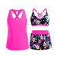 ⌛50 % RABATT FÜR BEGRENZTE ZEIT!👙Plus Size 3-teiliges Badeset – Tankini Top, Neckholder Bikini&Palmenprint Badeshorts, figurfreundlich für Strand&Pool