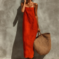 💥50% Rabatt👗Klassisches Boho-Kleid mit Spaghettiträgern & eckigem Ausschnitt – leicht & luftig für den Urlaub 🌸