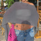 ⏰LETZTER TAG! 50 % RABATT👚Eleganter durchbrochener Strick-Poncho. Fließender Schnitt, edler Glanz – die perfekte Ergänzung zu Kleid & Top
