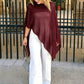 ⏰LETZTER TAG! 50 % RABATT👚Eleganter durchbrochener Strick-Poncho. Fließender Schnitt, edler Glanz – die perfekte Ergänzung zu Kleid & Top