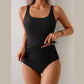 🔥50% RABATT!🩱Damen High-Waist Tankini mit Blumenmuster–figurschmeichelnd&bequem für Strand&Pool🌊