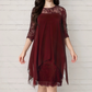 ⌛50% RABATT!👗Elegantes Damenkleid mit asymmetrischem Saum und Spitzenbesatz