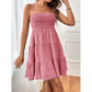 💙💥 50% RABATT!🎁👗 Ärmelloses Smok-Minikleid – Figurumspielend, leicht & vielseitig – Perfekt für warme Tage & stilvolle Abende ☀️
