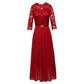 🔥Neu eingetroffen 50% RABATT!!!👗Spitzenkleid mit Satin-Gürtel und langem Rock – feminin