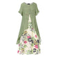 🛍️ 50 % Rabatt – Kurzarm-Kleid aus Leinenmix – als Fake-Two-Piece, mit Rundhalsausschnitt & weiter Rock – leicht & vielseitig für warme Tage 🌸