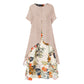 🛍️ 50 % Rabatt – Kurzarm-Kleid aus Leinenmix – als Fake-Two-Piece, mit Rundhalsausschnitt & weiter Rock – leicht & vielseitig für warme Tage 🌸