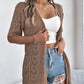 👚JETZT 50% RABATT!🌸Damen Kurzarm-Strickjacke mit Lochmuster – atmungsaktives Pointelle, leicht & vielseitig, offene Vorderseite – Sommer-Essential☀️