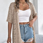👚JETZT 50% RABATT!🌸Damen Kurzarm-Strickjacke mit Lochmuster – atmungsaktives Pointelle, leicht & vielseitig, offene Vorderseite – Sommer-Essential☀️