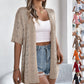 👚JETZT 50% RABATT!🌸Damen Kurzarm-Strickjacke mit Lochmuster – atmungsaktives Pointelle, leicht & vielseitig, offene Vorderseite – Sommer-Essential☀️