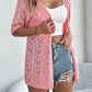 👚JETZT 50% RABATT!🌸Damen Kurzarm-Strickjacke mit Lochmuster – atmungsaktives Pointelle, leicht & vielseitig, offene Vorderseite – Sommer-Essential☀️