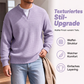 ⏰💥Nur heute: 50% Rabatt🎁👚Herren Waffel-T-Shirt im Layer-Look | Bequemer Alltagsstil mit eleganter Struktur