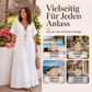 💥💥Sommer-Schlussverkauf: 50% Rabatt!👗🎁Maxikleid mit V-Ausschnitt & Spitzenhäkelei