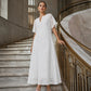 💥💥Sommer-Schlussverkauf: 50% Rabatt!👗🎁Maxikleid mit V-Ausschnitt & Spitzenhäkelei