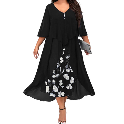 🔥🔥50% RABATT!🎁👗Legeres Kleid mit Blumenmuster für Damen in lockerer Passform