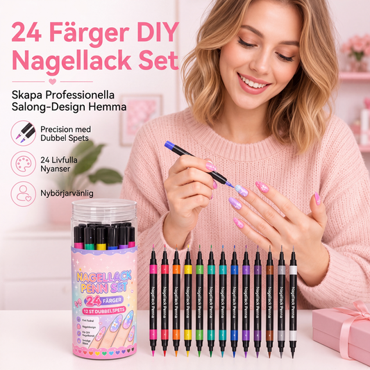 🎉🔥Bestseller: Über 85.000 verkauft!💥🎁24-Farben-Nagelstifte (12 doppelseitig) – Das perfekte Geschenk für kreative Nageldesigns