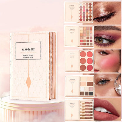 🎉💖Über 49.000 verkauft!🎁✨Magic Make-up-Buch – All-in-One Palette mit Lidschatten, Rouge, Highlighter & Lipgloss|Perfektes Weihnachtsgeschenk für Frauen🎄