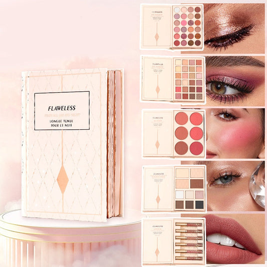 🎉💖Über 49.000 verkauft!🎁✨Magic Make-up-Buch – All-in-One Palette mit Lidschatten, Rouge, Highlighter & Lipgloss|Perfektes Weihnachtsgeschenk für Frauen🎄