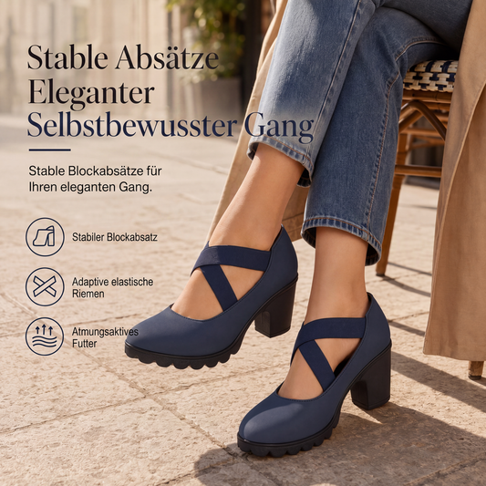🚨⌛Zeitlich begrenzt – 50% Rabatt!!!🎁🎉Mary-Jane-Schuhe für Damen mit runder Spitze, überkreuzten Riemen, Blockabsatz, Plateau und Cut-Out-Ausschnitten, hochhackig