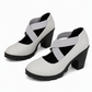 🚨⌛Zeitlich begrenzt – 50% Rabatt!!!🎁🎉Mary-Jane-Schuhe für Damen mit runder Spitze, überkreuzten Riemen, Blockabsatz, Plateau und Cut-Out-Ausschnitten, hochhackig