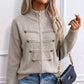 🎁🚨Nur heute 50 % Rabatt!!!🎉🧥Lässige Damen-Strickjacke mit doppeltem Reißverschluss