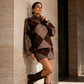 🎉⌛Herbst-Bestseller – Über 38.000 Mal verkauft!🎁🧥Damen Argyle-Strickpullover & Rock-Set