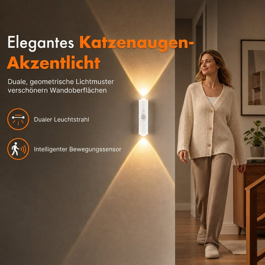 🎉💖Über 80.000 Mal verkauft!👍💡Magnetische LED-Wandleuchte mit Bewegungssensor & RGB-Farbwechsel – Kabellos, 3M-Klebemontage für Flur & Treppe