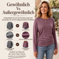 🎉💖Herbstneuheit, über 5000 Mal verkauft🔥🎁Freizeit-Top für Damen mit Rundhals und gerafftem Saum