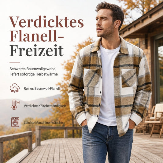 🎉🔥Über 4800 Mal verkauft!🎁🧥Lässiges kariertes Flanellhemd für Herren