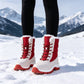🎉🔥Über 38.000 Mal verkauft!💖❄️Damen Winterstiefel mit warmem Plüschfutter – rutschfest, schnürbar & ideal gegen kalte Füße❄️