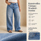 🎁🎁Heute – 50%!👖🔥Mühelos schicke, locker sitzende Jeans mit weitem Bein