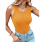 🔥 50% Rabatt!👚Geripptes Tanktop mit integriertem BH für Frauen