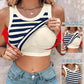🔥 50% Rabatt!👚Geripptes Tanktop mit integriertem BH für Frauen